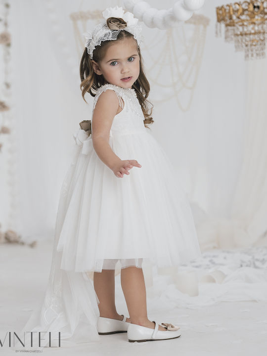 Vinte li Ecru Rochie de Botez