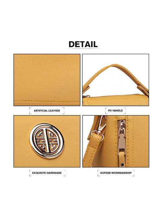 Leather Women's Bag Handbag Yellow