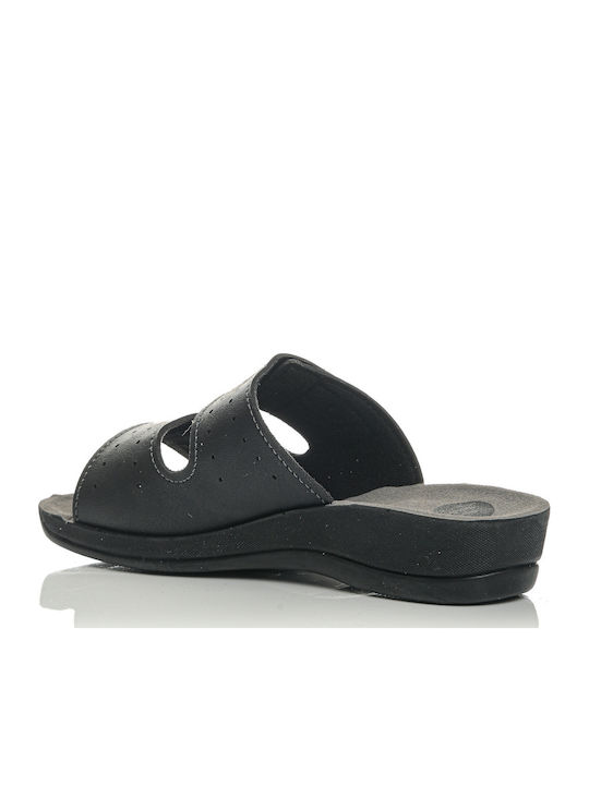 Flache Sandalen für Damen Anatomisch in Schwarz Farbe