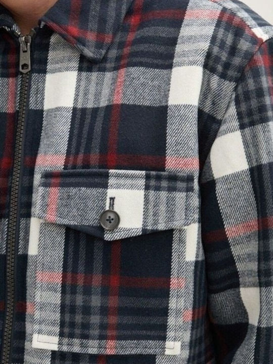 Μακρυμάνικo Overshirt Καρό Blue
