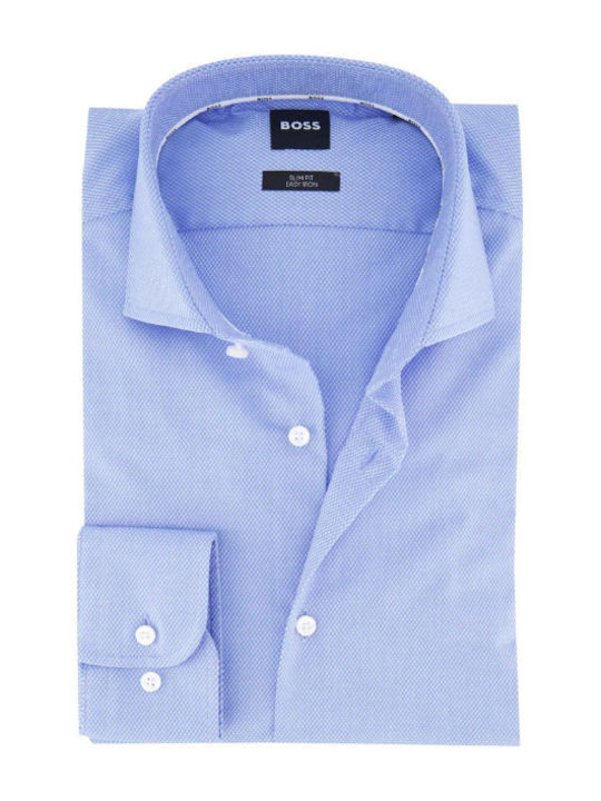 Hank Long-sleeved Cotton Shirt Blue