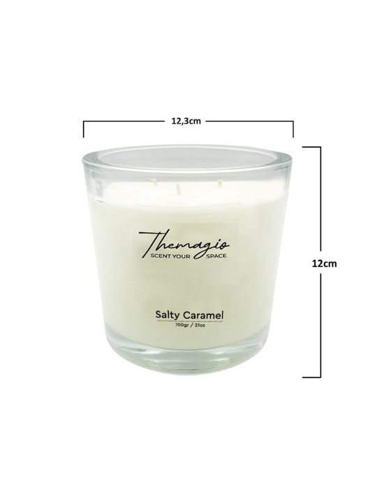 Themagio Lumânare Aromatică Din Soia În Borcan Cu Miros De Caramel Sărat 700gr