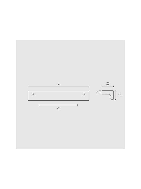 Zogometal Πόμολο Επίπλου από Μέταλλο Λευκό 12.8mm 781