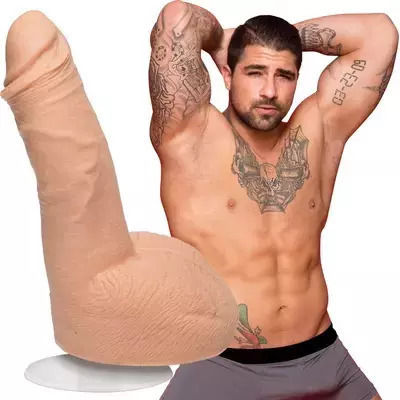 Doc Johnson Signature Cocks Ryan Bones with Removable Vac-U-Lock Realistic Dildo with Balls and Suction Cup Flesh 18cm