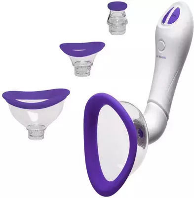 Doc Johnson Bloom Intimate Body Pump Aspirator Vaginal și pentru Clitoris cu Vibrație Mov/Alb
