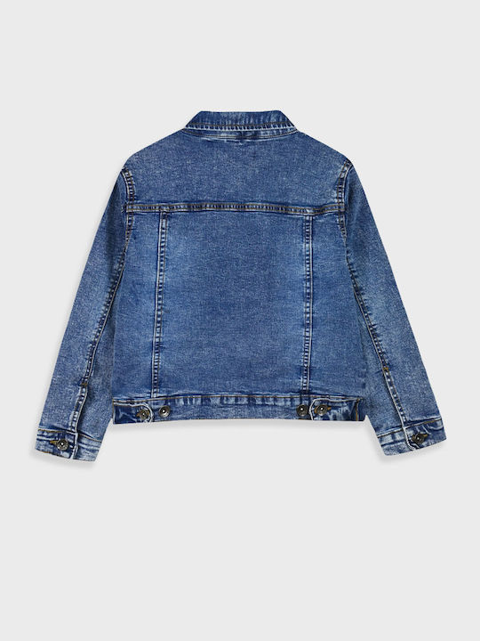 Kids' Denim Jacket Short Blue