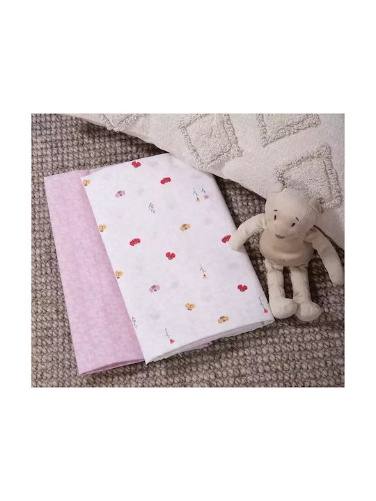 Nef-Nef Homeware Σετ Βρεφικά Σεντόνια Λίκνου Βαμβακερά Lady Bug Εκρού 70x120εκ. 2τμχ