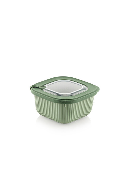 Viosarp Cutie pentru Mâncare Plastic Transparent Potrivit pentru Cuptor cu Microunde 600ml 1buc