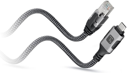 Techly Icoc U3c-rj45-020 Καλώδιο Usb-c Αρσενικό Ethernet Rj45 Αρσενικό 2m