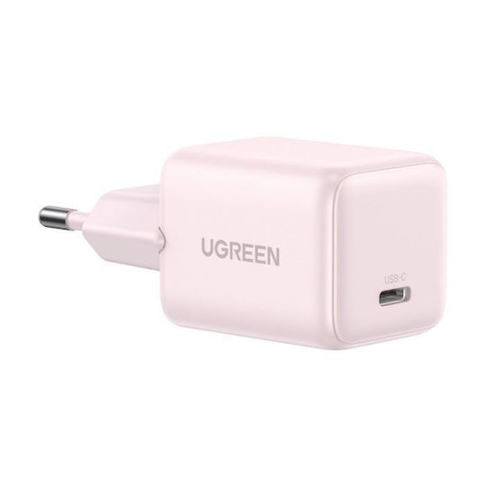 Ugreen Încărcător Fără Cablu GaN cu Port USB-C 20W Livrarea energiei Roz (X512)
