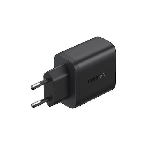 Ugreen Φορτιστής Χωρίς Καλώδιο με Θύρα USB-A και Θύρα USB-C 20W Quick Charge 4.0 Μαύρος (X227)