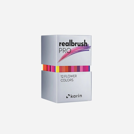 Karin Realbrush Pro Σετ 12 Μαρκαδόρων Νερού Flower Colors