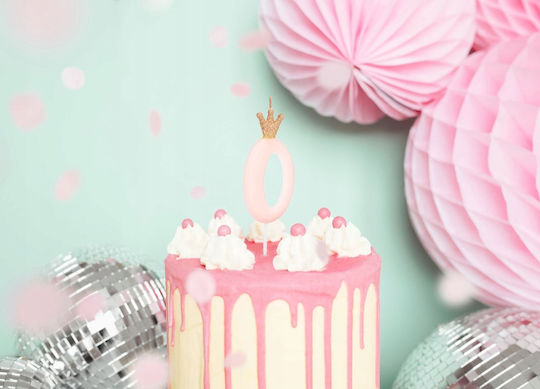 Birthday Candle Number 9 Pink 9.5cm 71855