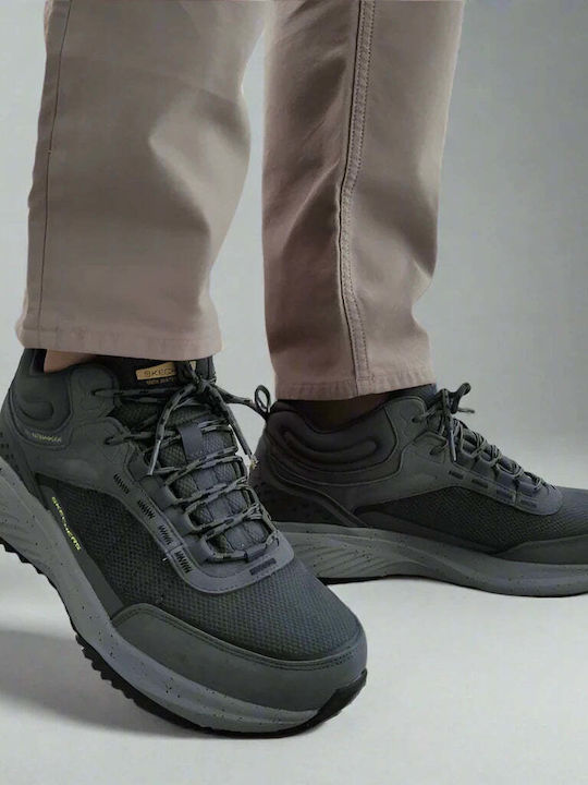 Skechers Încălțăminte De Drumeție Pentru Bărbați Tip Botine Impermeabil Gri