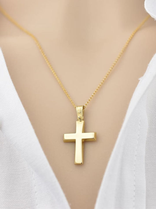 Goldjewels Men's Gold Cross 9K