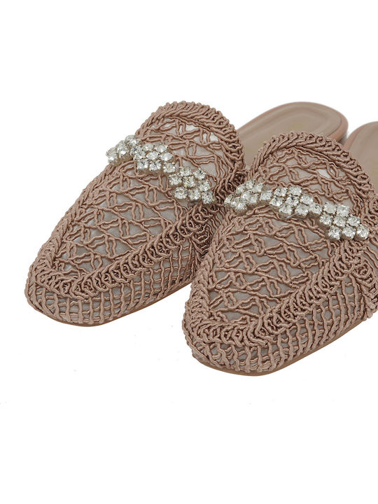 Flat Mules σε Καφέ Χρώμα