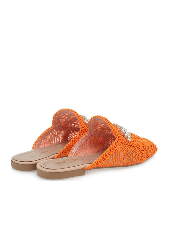 Flat Mules σε Πορτοκαλί Χρώμα