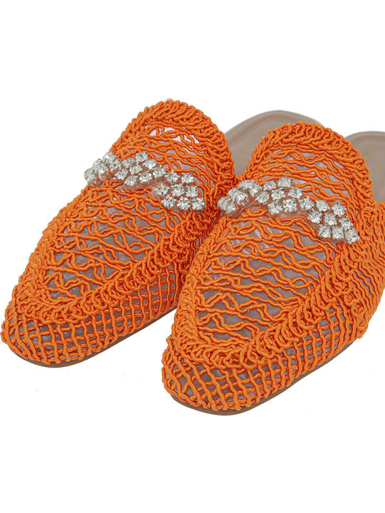Flat Mules σε Πορτοκαλί Χρώμα