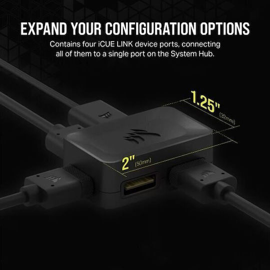 Corsair 4-Way Signal Splitter Icue Link Black Cx-9070015-WW