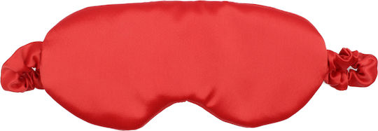 JFashion Silk Travel Set Mask and Scrunchy with Carrying Case Red