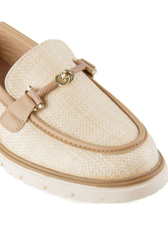 Damen Loafers in Beige Farbe
