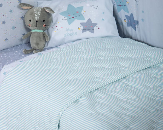 Nef-Nef Homeware Baby Quilt Mikrofaser Aqua 110x150cm