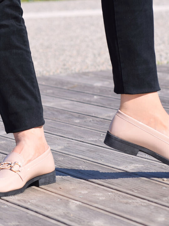 Λουστρίνι Γυναικεία Loafers σε Μπεζ Χρώμα