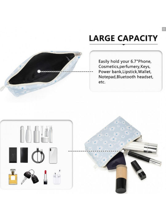 Miss Lulu Multi-functional Charming Print Cosmetic Bag & Storage Bag Travel Everyday Use Blue