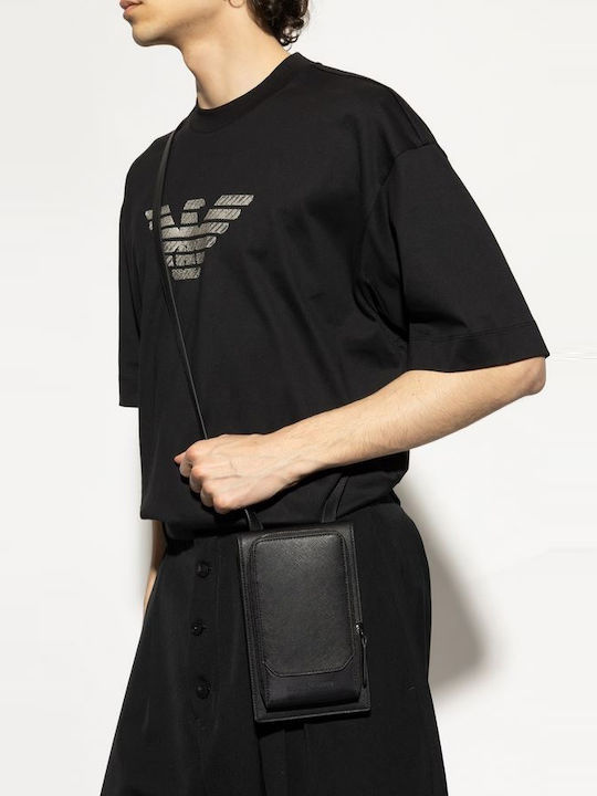 Herren Schulter / Crossbody Tasche Schwarz