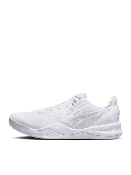 Kobe 8 Protro Niedrig Basketballschuhe Weiß