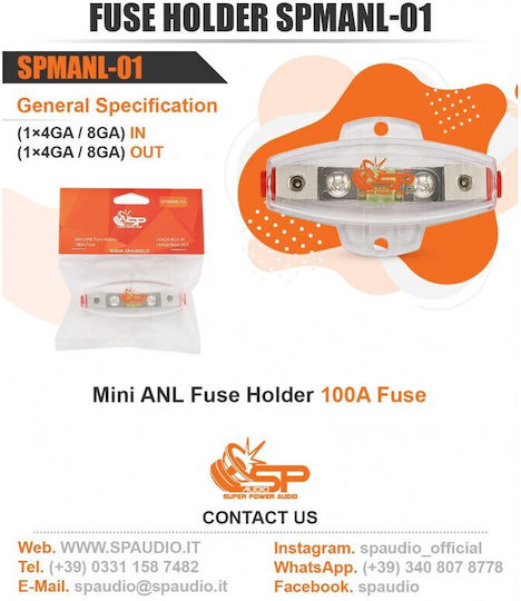Предпазител за автомобил Sp Audio Spmanl-01 100A 4G