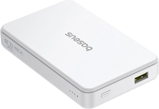 Baseus Airpow2 Qi2 Power Bank 10000mAh 22.5W με Θύρα USB-A και Θύρα USB-C Power Delivery Λευκό