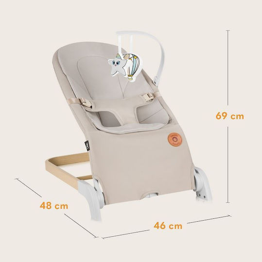 Lionelo Χειροκίνητο Relax Μωρού Lilac Beige Sand για Παιδί έως 9kg