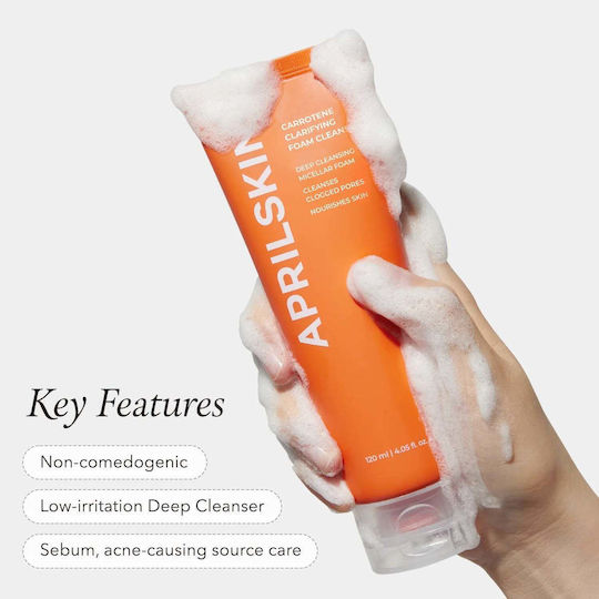 Aprilskin Real Carrotene Spumă Față pentru Ten Acneic 120ml