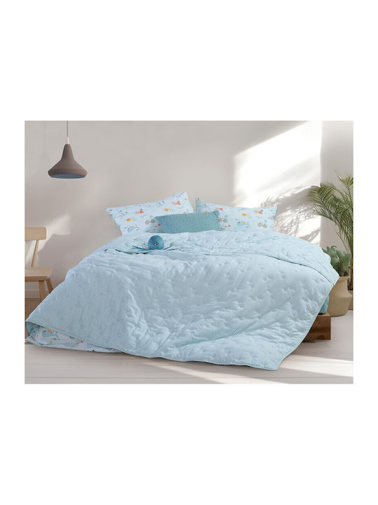 Nef-Nef Homeware Kids Quilt Single Special Aqua 180x240cm