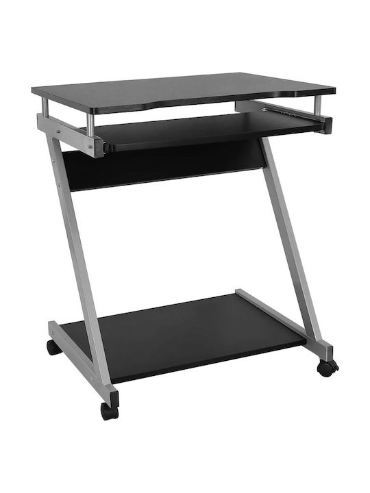 Techly Ica-tb 935b Computer Desk with Keyboard Shelf Black 730x590x370 Mm