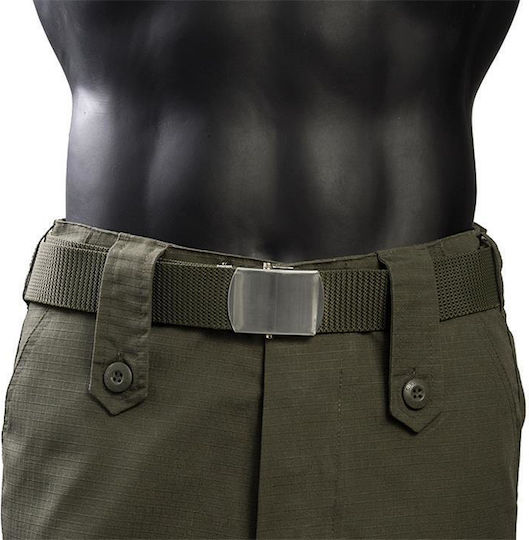 Survivors 00709 Military Strap Belt 40mm Khaki Μακριά 4cm Green