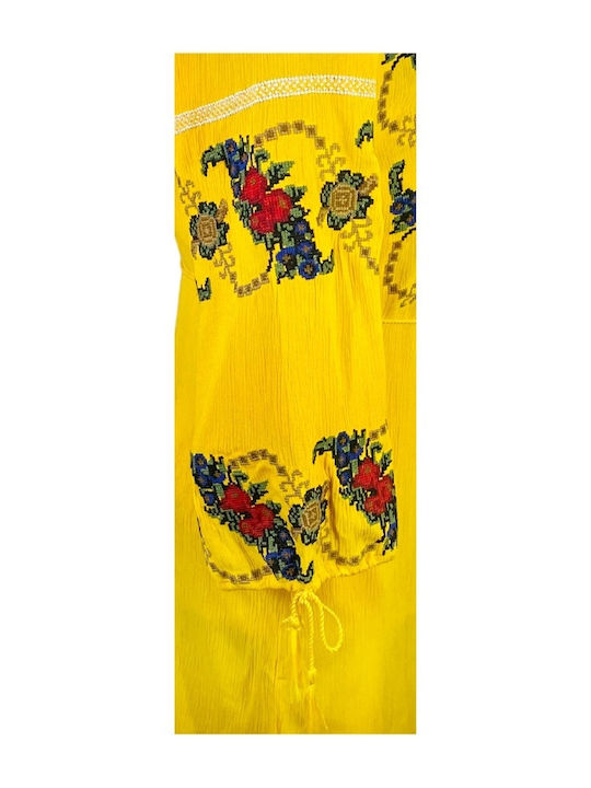 Traditionelles Damenkleid Cpr25 Gelb