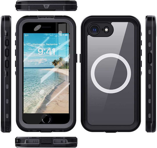 Shellbox С Пълно Покритие (360°) Силикон Водоустойчив Черен (iPhone 17e / 16e)