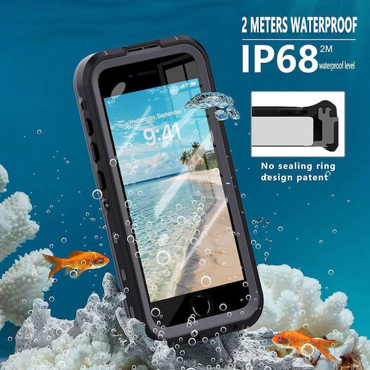 Shellbox С Пълно Покритие (360°) Силикон Водоустойчив Черен (iPhone 17e / 16e)