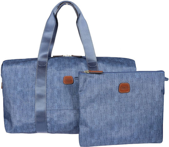 Bric's Milano X-travel Reisetasche Blau Stoff L43xB19xH28cm