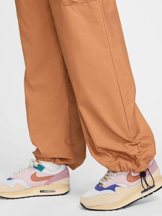 Fv7643-224 Nike Nsw Essential Woven Mid-Rise Cargo Pant Flax Color