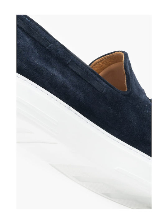 Men's Suede Moccasins Blue
