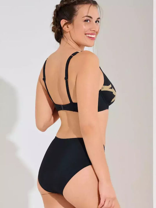 Bikini Slip Ψηλόμεσο Μαύρο