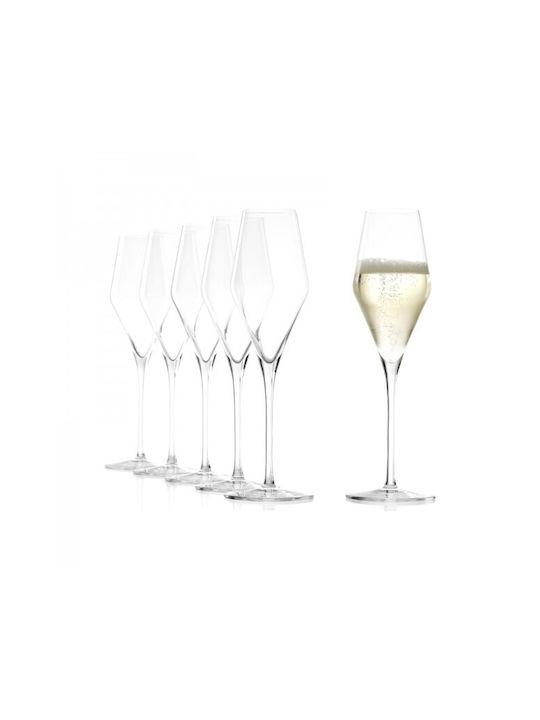 Stolzle Lausitz Set de pahare de sampanie / Vin alb din Sticlă Cu picior 290ml 6buc