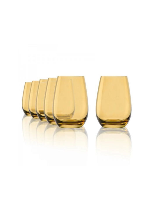 Stolzle Lausitz Set de pahare pentru apa din Sticlă în Culoarea Galben 465ml 6buc