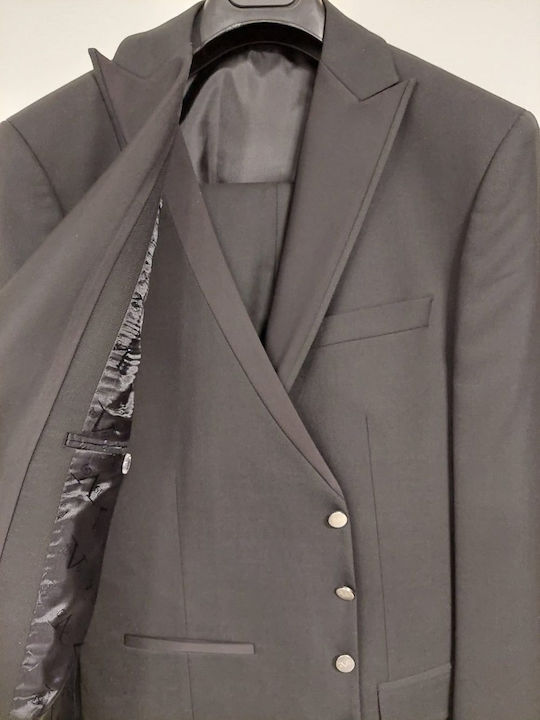 Herrenanzug mit Weste Black