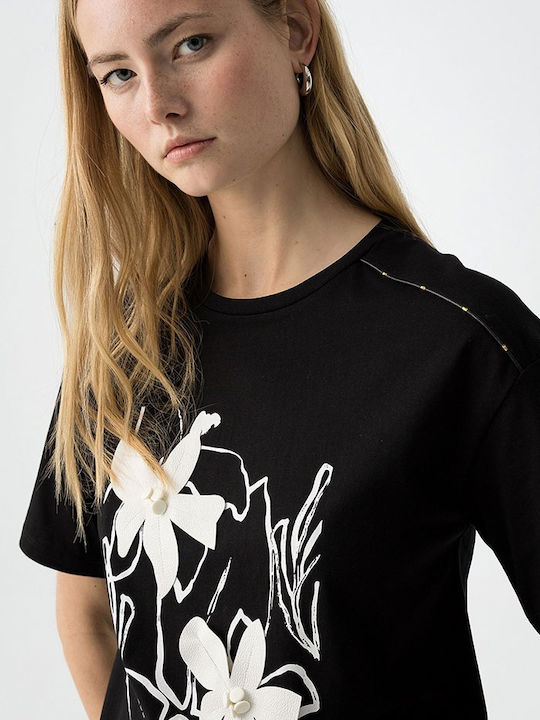 Women's Blouse Cotton Black
