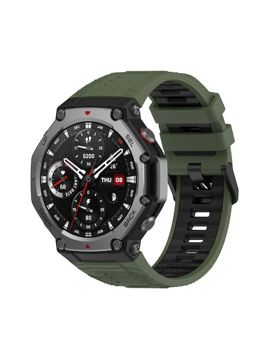 Λουράκι Σιλικόνης Πράσινο (Amazfit T-Rex 3)