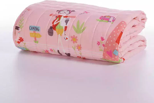 Nef-Nef Homeware Детско Юрганче Полудвойно Camping Розов 180x240cm